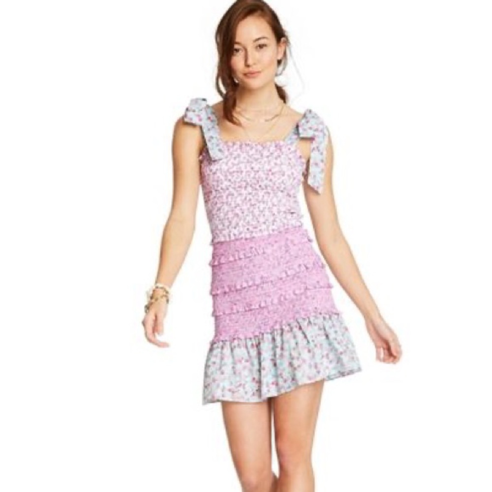 LSFxTarget Adeline Tie-Strap Smocked Ruffle Dress